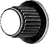bouton caps metal bas jupe simple stockli pour commutateur et potentiomètre